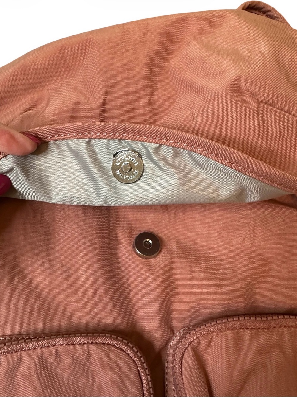 NWT Kipling City Pack 13" Tender Rose Nylon Backpack with Monkey Charm - Picture 6 of 10